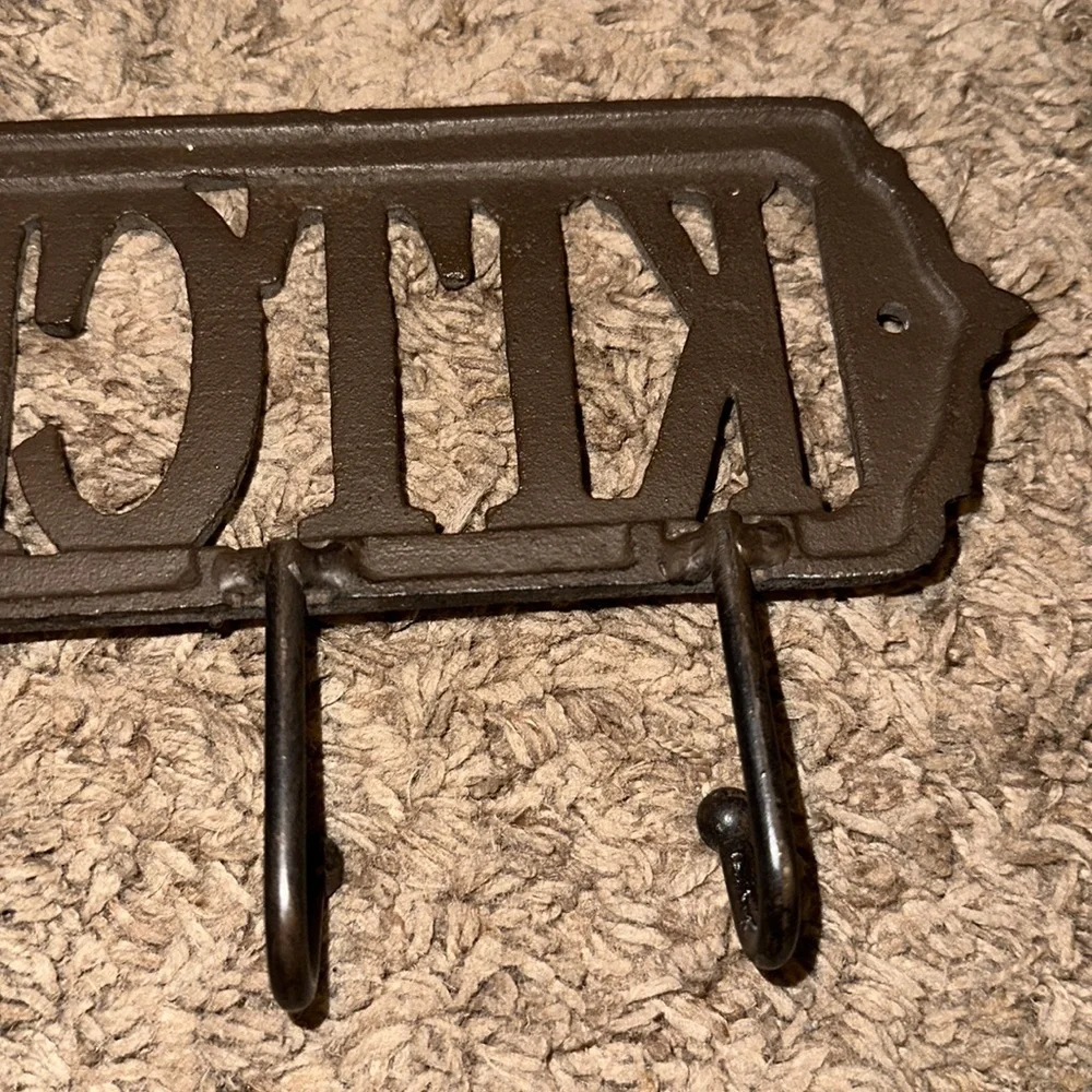 Iron kitchen hook rack